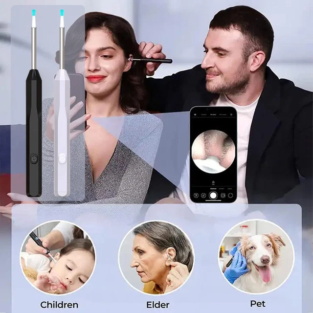 Smart Ear Wax Removal Cleaner Wireless Visual Endoscope Otoscope Camera V0L0