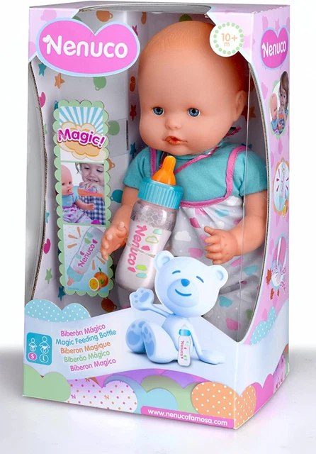 Nenuco - Pink Magic, biberon per bambini e bambine di 1 anno, Multicolore