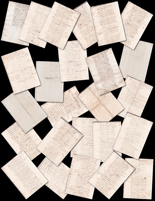 A73)- Documenti Manoscritti Settecenteschi  25 Pagine Scritte - Xviii° Secolo