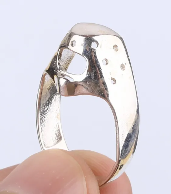 Mask Simulated .925 Solid Sterling Silver Ring Size 7 #55087