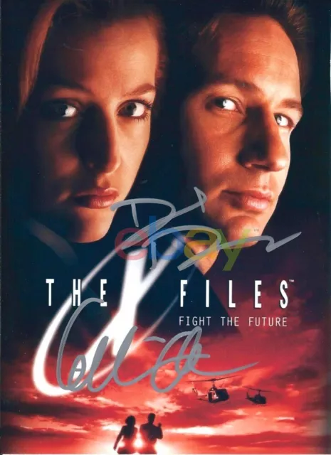 David Duchovny & Gillian Anderson signed The X Files 8x10 Photo reprint