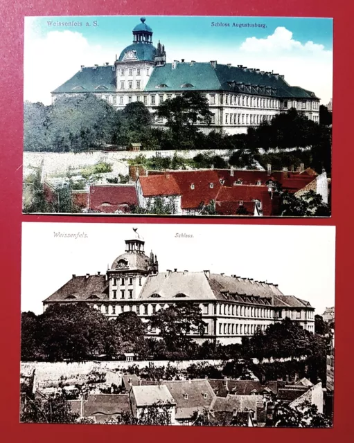 2 x AK WEISSENFELS Saale um 1914 Schloss Augustusburg    ( 29841