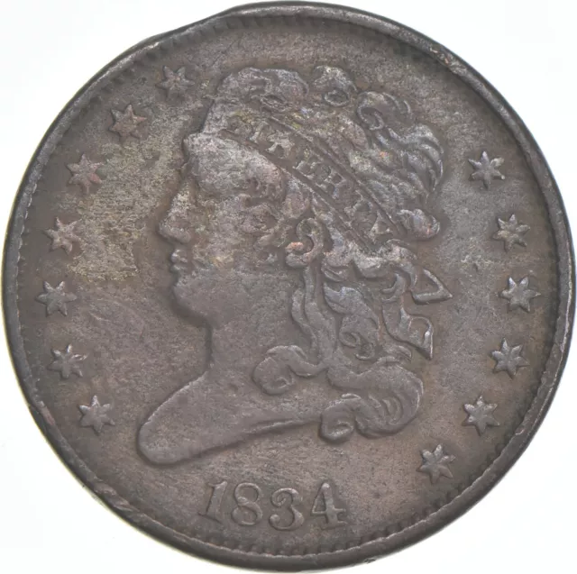 1/2c - HALF CENT - 1834 Classic Head United States - Half Cent *721