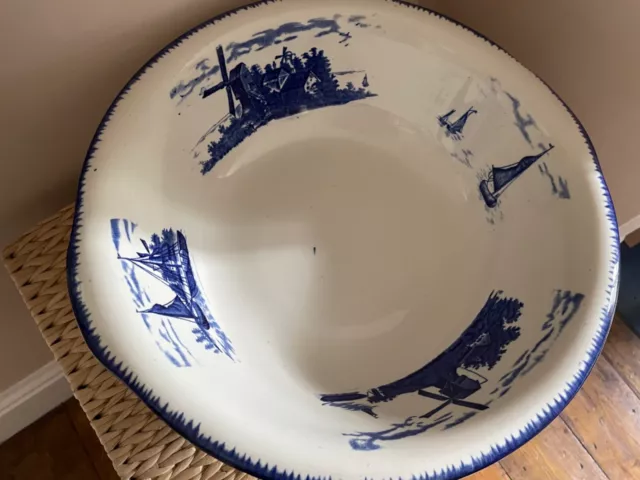 East Anglia Empire Ware Blue & White wash bowl 16” - Made in Stoke on Trent 2