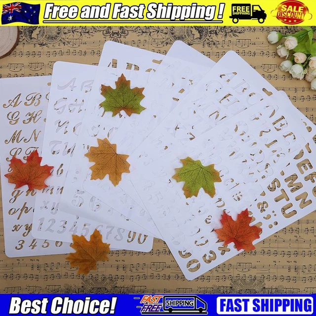 Lettering Stencil Letter Alphabet Stencils Painting Paper Craft Number Word
