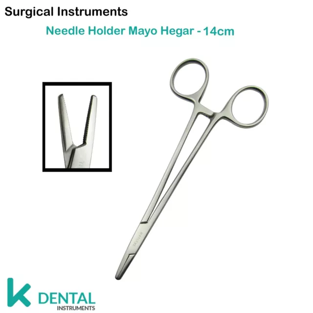 Dentale Cirugía Porta agujas Mayo Hegar 14cm Suture Surgery Artery Clamp Forceps