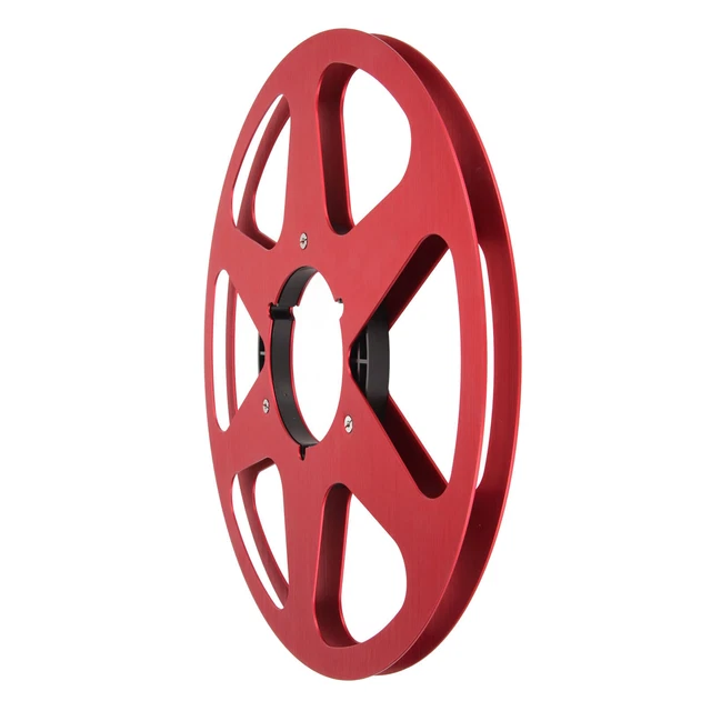 (Red)1/4 10.5 Inch Empty Takeup Reel Aluminum Alloy Opening Machine Part