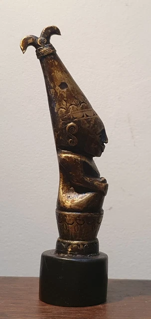 Early 20th century Batak bronze figure statue - Sumatra - Indonesian tribal art