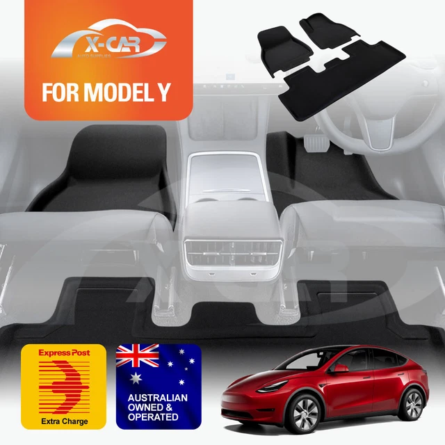 TESLA MODEL Y All Weather AntiSlip XPE Floor Mats Carpets Front & Rear