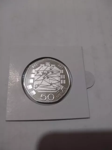 New 50p Dual Date 1992-1993 Eec 50 Pence Coin Very Collectible