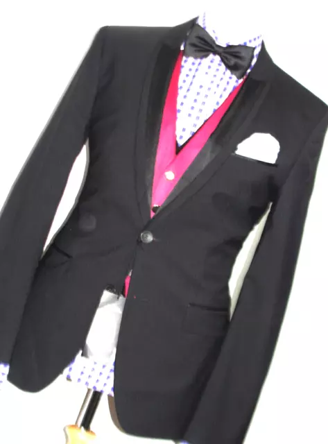 Bnwt Mens Hugo Boss Black Tuxedo Dinner Slim Fit Suit 38R W32  X L31