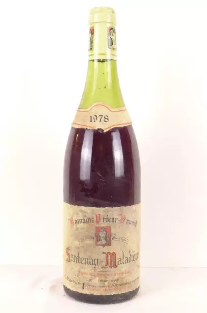 santenay prieur-brunet premier cru maladière rouge 1978 - bourgogne