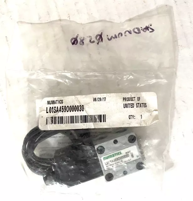 NUMATICS L01SA459O000030 Solenoid Valve - New Old Stock in Sealed Package