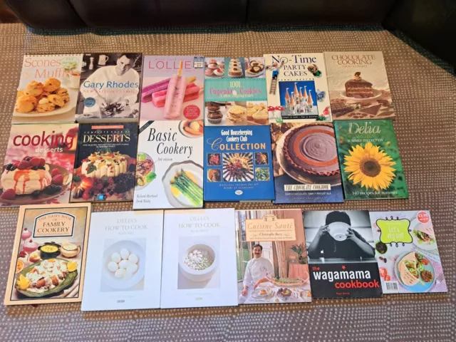 Joblot 18 cookbooks, mostly hardback, large, illustrated, modern seasonal