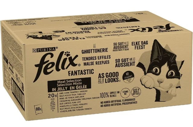 Purina Felix Le Ghiottonerie Cibo Umido per Gatti 80 x 85g