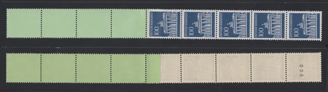 Bund 510 v RE 5 + 4 grün/dextrin Brandenburger Tor 100 Pf postfrisch