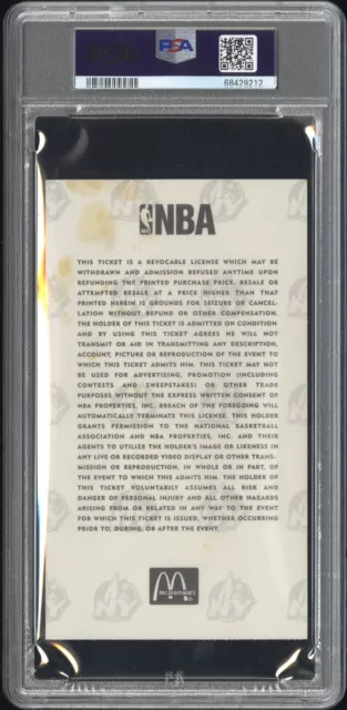 1998 NBA ALL Star Game Kobe Bryant Debut/Michael Jordan Mvp Ticket Stub ...