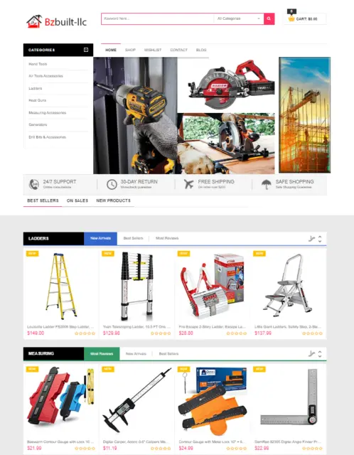 E-Commerce-Website für Bauwerkzeuge verkaufen / Kostenlose Installation /...