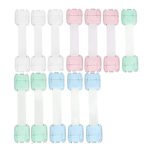 12 Pack Cabinet Locks for Babies Child Safety Strap Locks No Drill Multi-Us A6P6