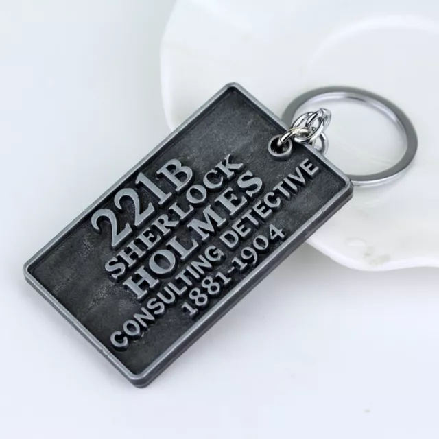 Sherlock Holmes 221B Baker Street Keychain Keyring + Free Gift Bag