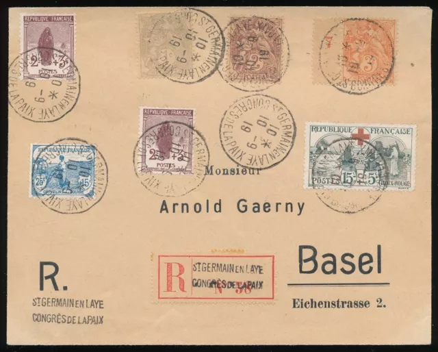 722432) France Blg. with SST Congress of St. Germain 1919 with among others no. 136