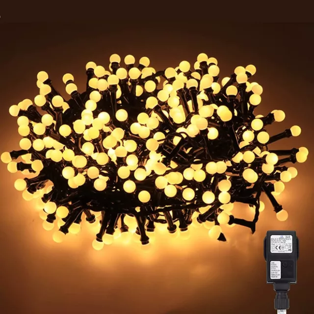 Christmas Berry Warm White Lights 100 200 LED Christmas Fairy String Wedding UK