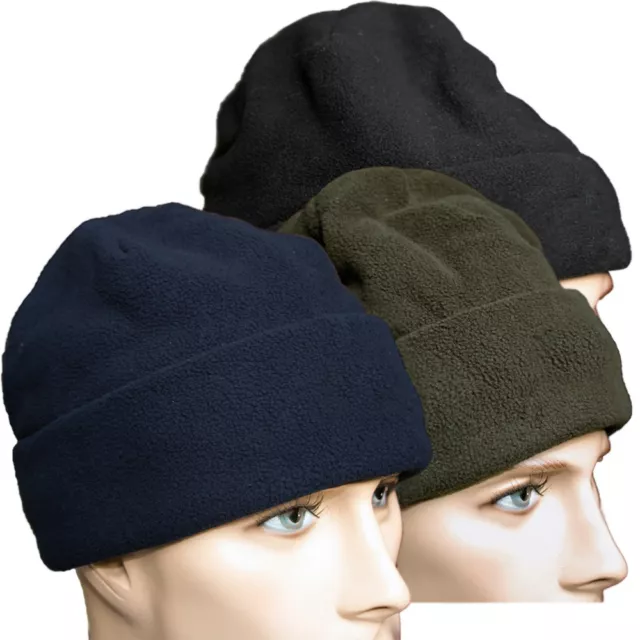 Fleece Rollmütze Beanie Wintermütze 3M Thinsulate schwarz oliv blau Pro Company