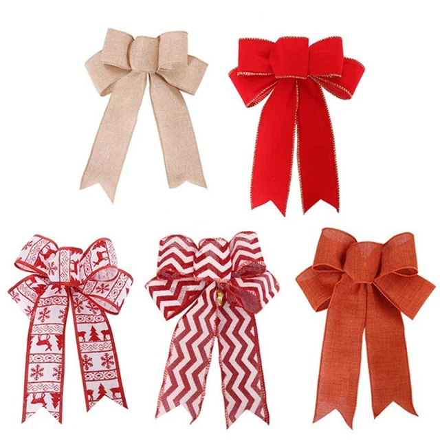Décorations de fête de Noël arcs ruban nœud arc arbre de Noël cadeau