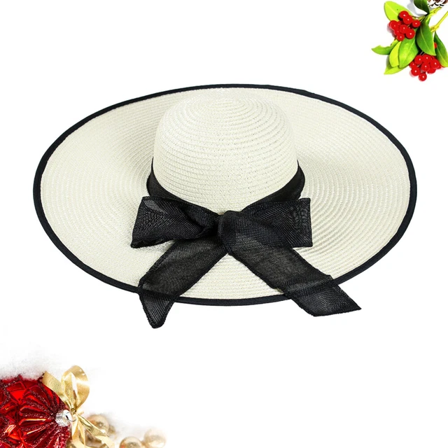 Wide Hat Bowknot Summer Cap à la mode de Sunshade Hat Headgear Supplies pour