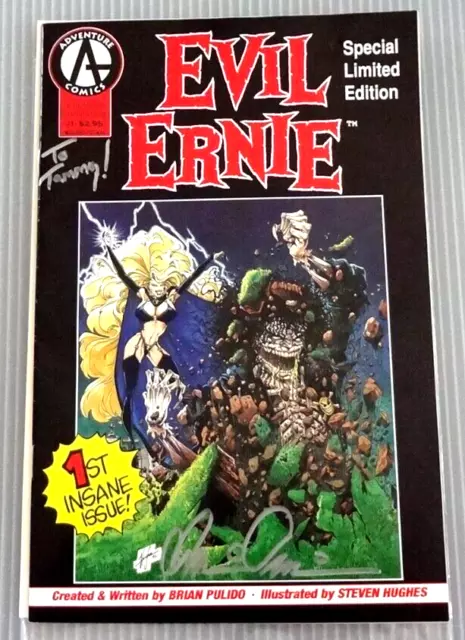 1992---Evil Ernie-1St. Insane Issue--Hand Signed By Creator-Brian Pulido.