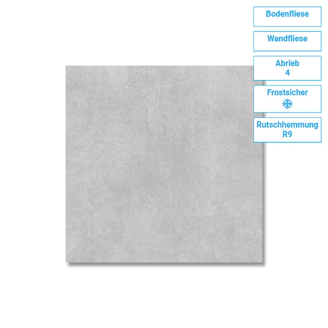 Musterfliese Wand Boden Beton Matt Frostsicher Fußbodenheizung 30x60 9mm R9/A