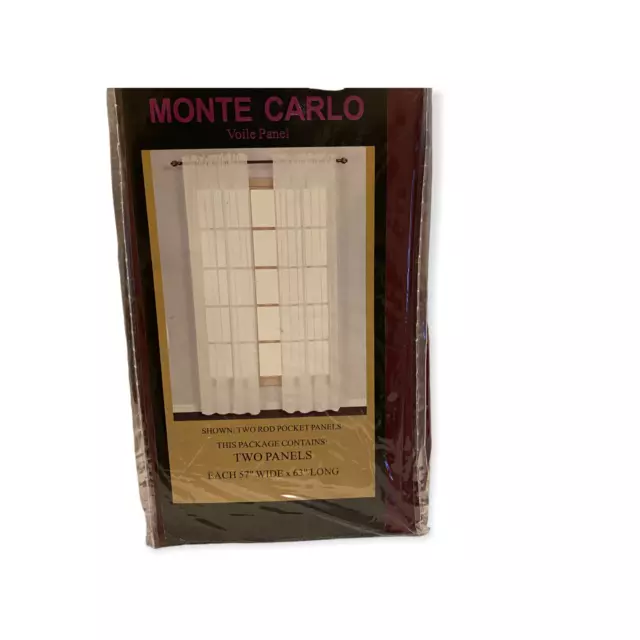 United 57" x 63" Monte Carlo Voile Window Curtain Panel