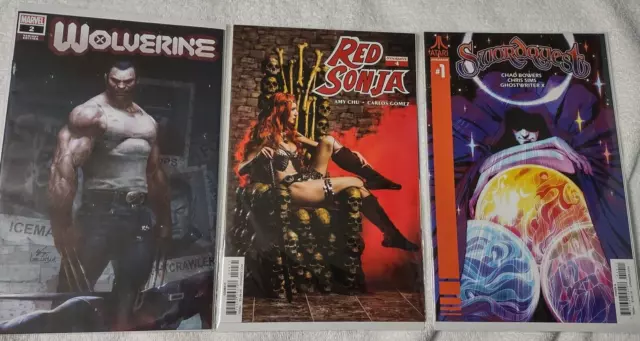 Wolverine - Red Sonja - Swordquest - lot of 3 comics - NEW - Bam Box - Atari