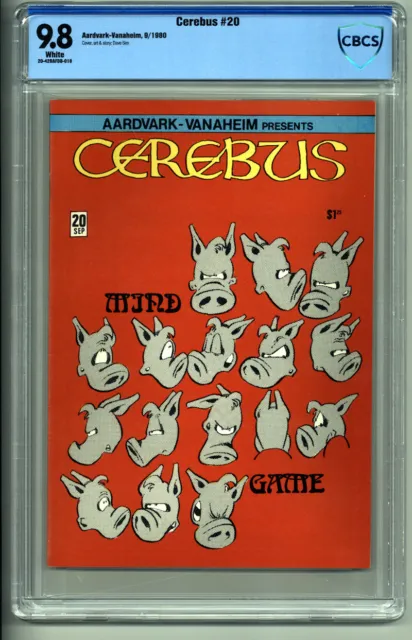 Cerebus #20 Cbcs Nm/Mt 9.8 1980 Aardvark-Vanaheim Comics Dave Sim White Pages