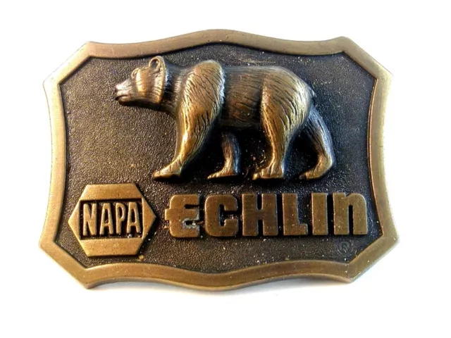 Boucle de ceinture grizzli vintage NAPA Echlin fabriquée aux États-Unis