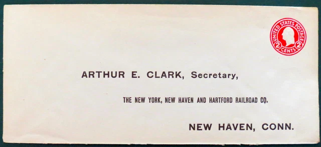 Original New York New Haven and Hartford Railroad Co. Envelope U432