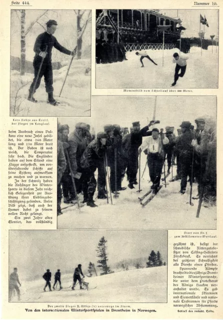 Internationale Wintersportspiele in Drontheim Norwegen * Bilddokumente von 1907