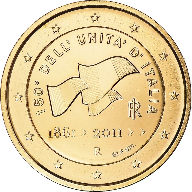 [#1160624] ITALY, 2 Euro, italian unification 150 th anniversary, 2011 ...