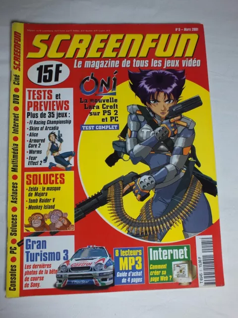 Rare Ancien Magazine Jeux Videos --  SCREENFUN -- n°5 Mars 2001 -- ONI Soluces