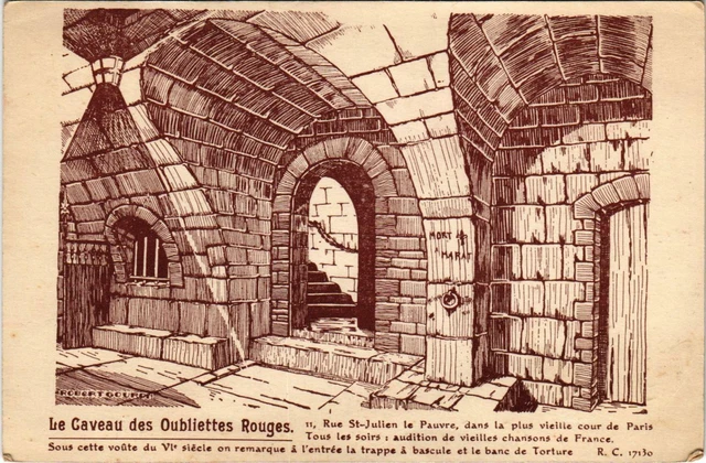 CPA AK PARIS Caveau des Oubliettes Rouges 11, Rue St-Julien le Pauvre (971223)