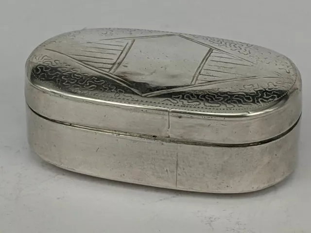 Georgian solid silver snuff box by Samuel Pemberton dated 1800