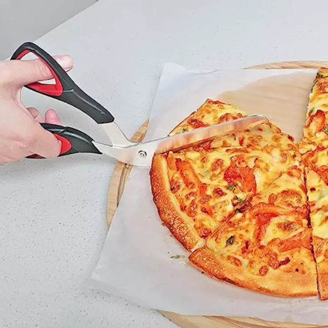 Stainless Steel Blade Pizza Cutter Detachable Barbecue Scissors  Food