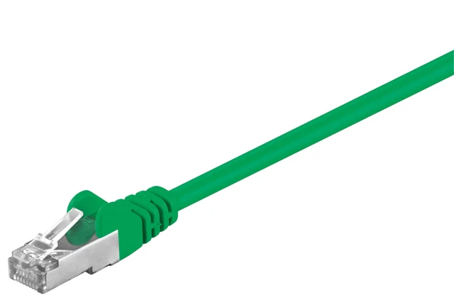 Cat 5e Netzwerkkabel F/UTP RJ 45 - Stecker Folienschirmung grün 7,5m SB