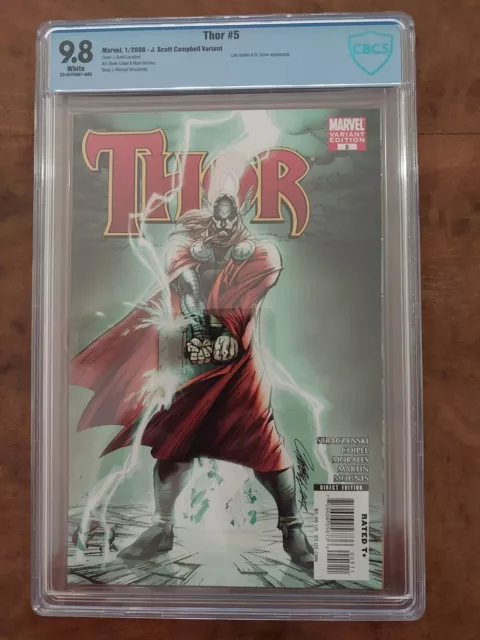 THOR #5 First Appearance Lady Loki J SCOTT CAMPBELL Variant Cover CBCS 9.8