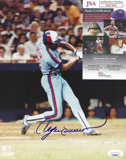 Andre Dawson Signed 8x10 Photo w/ JSA COA #II87494 Montreal Expos Chicago Cubs