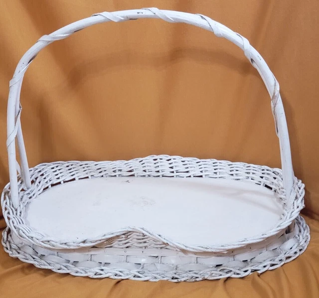 Harry & David Bear Creek Orchards Hand Woven Fruit Basket 1930s Signed from USA