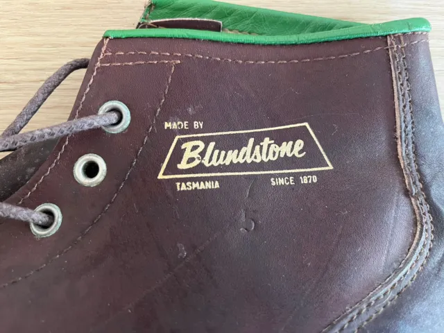 Blundstone Vintage Rare Original Brown Leather Boots Australia Made
