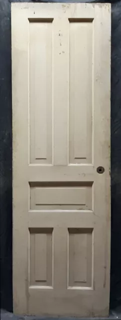24"x78" Antique Vintage Old Victorian Wood Wooden Pantry Interior Door 5 Panels