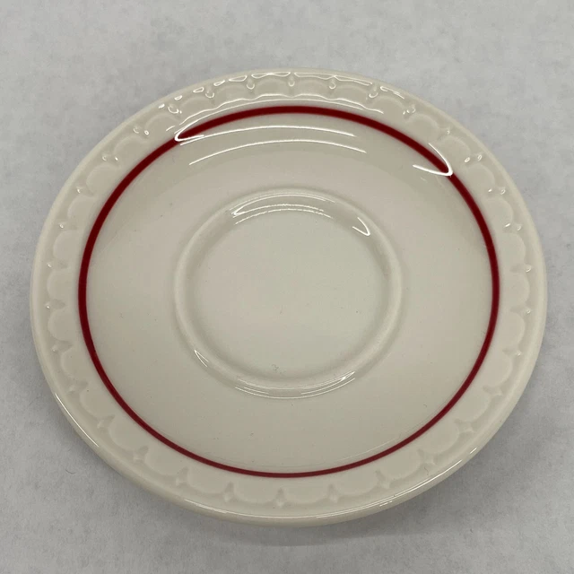 1961 Syracuse Cardinal Line Red Railroad Hotel Ware Econo-Rim Saucer