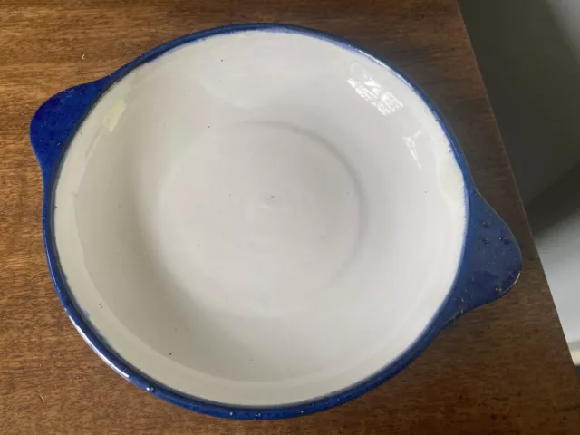 VINTAGE c.1950s BRAUNTON POTTERY cobalt blue studio pottery dish bowl